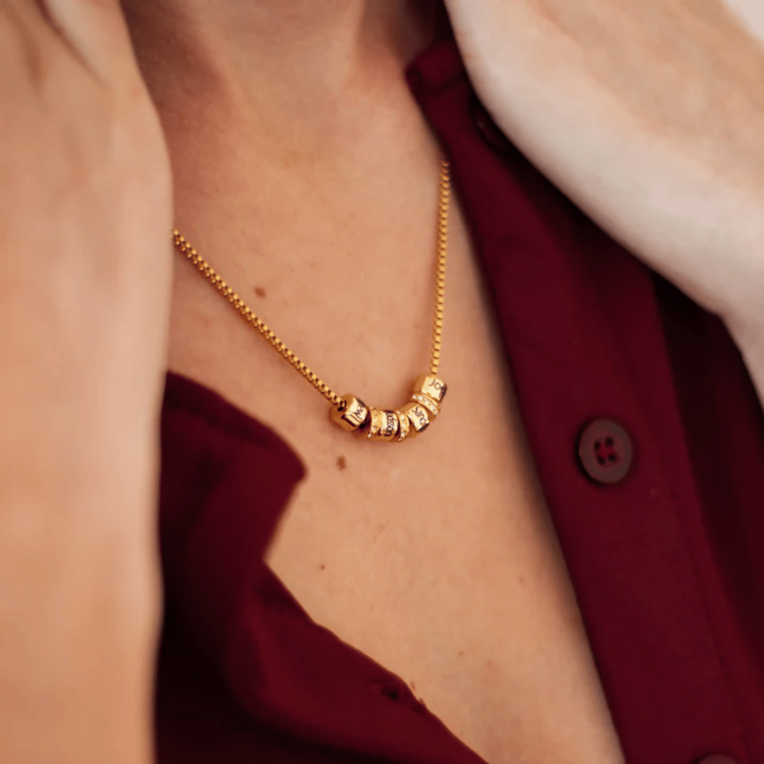 Multiple Rings Names Necklace